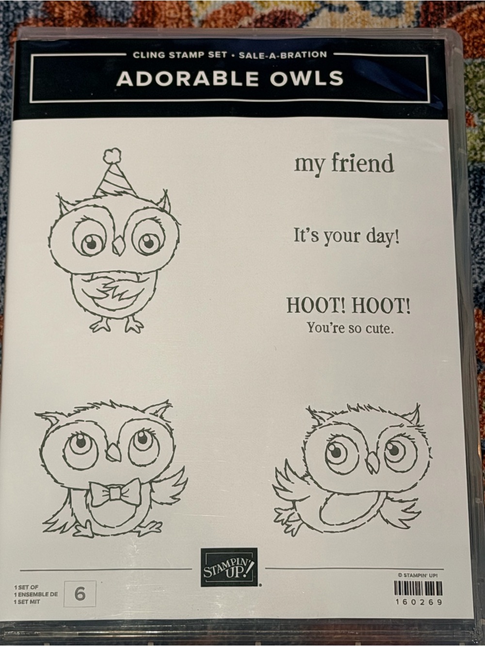 Stampin' Up! Adorable Owl Cling Stamp Set
